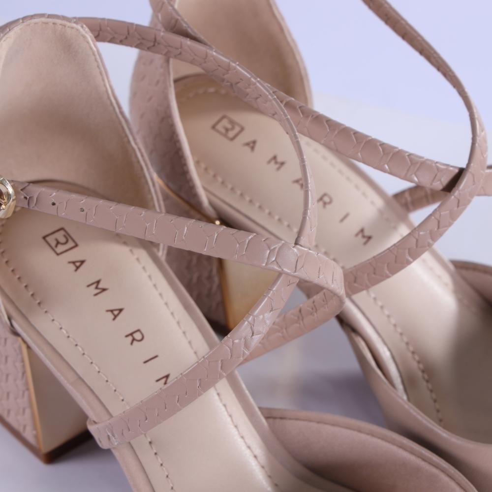 Sapato Feminino Ramarim com Salto Bloco 2551202 Mocca Mooca 4