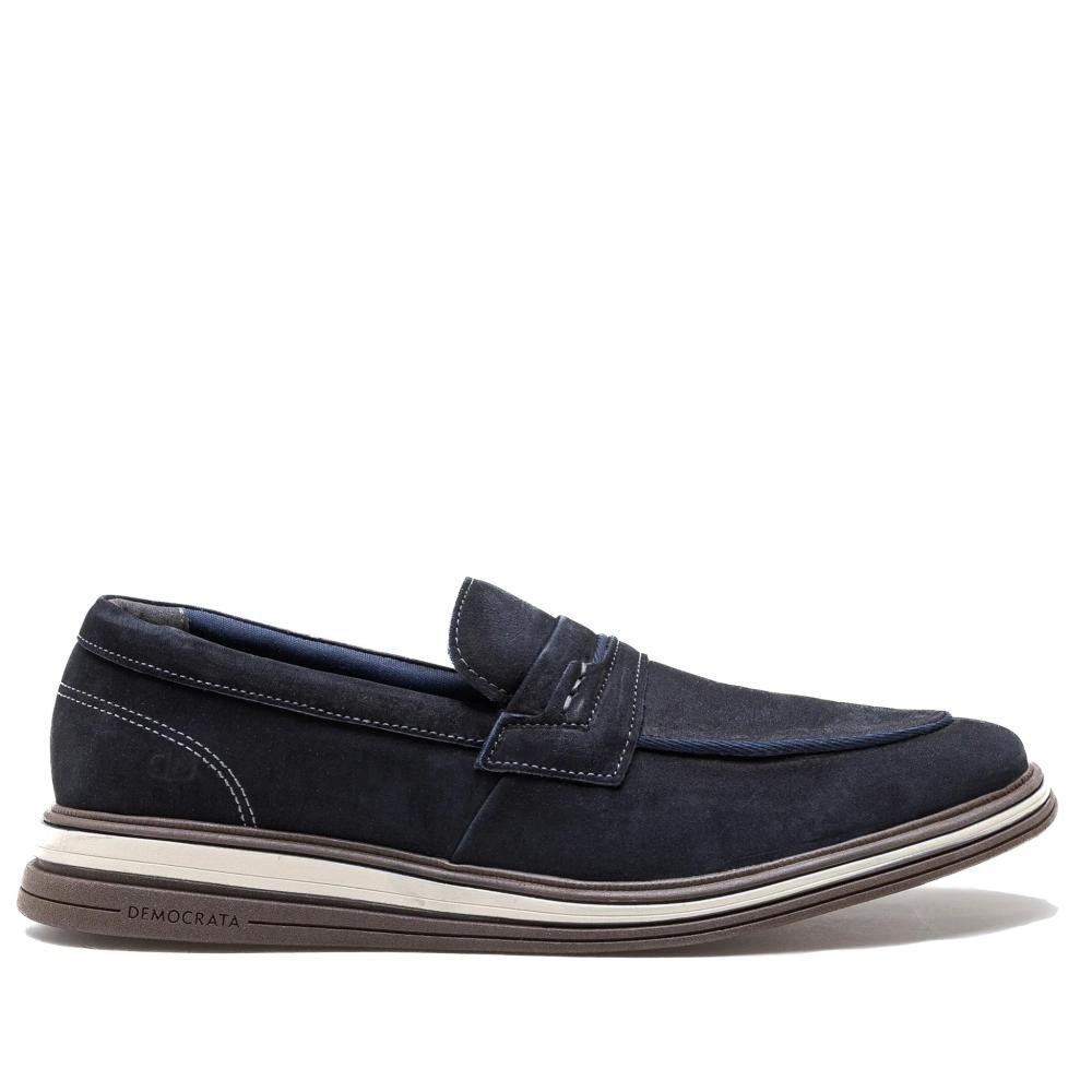 Sapato Masculino Democrata  Dune Hi-Soft 298203 Marinho