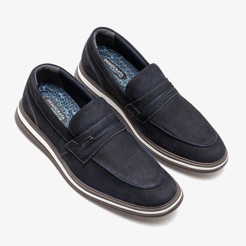 Sapato Masculino Democrata  Dune Hi-Soft 298203 Marinho Marinho 2