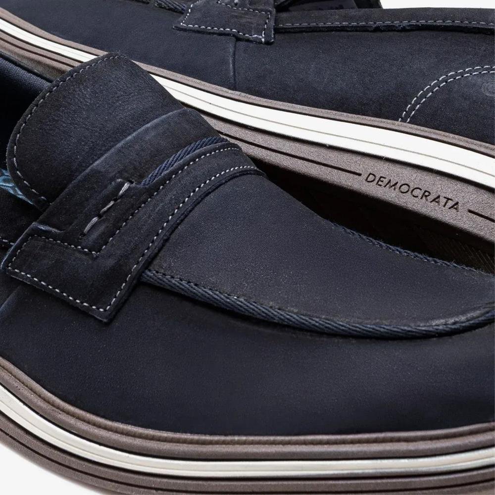 Sapato Masculino Democrata  Dune Hi-Soft 298203 Marinho Marinho 3