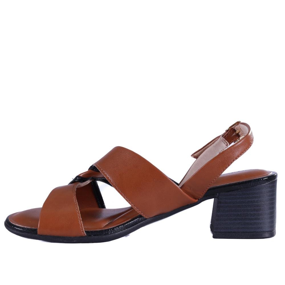Sandália Comfortflex Feminina Salto Bloco 25-56404 Preto/Toffe Preto/Toffe 2