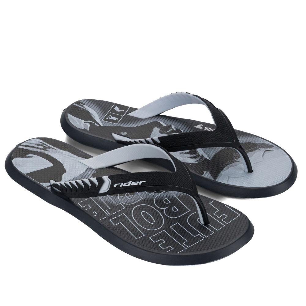 Chinelo Masculino Rider R1 Prime R10 12559 Cinza/Preto/Branco Preto/Branco 3