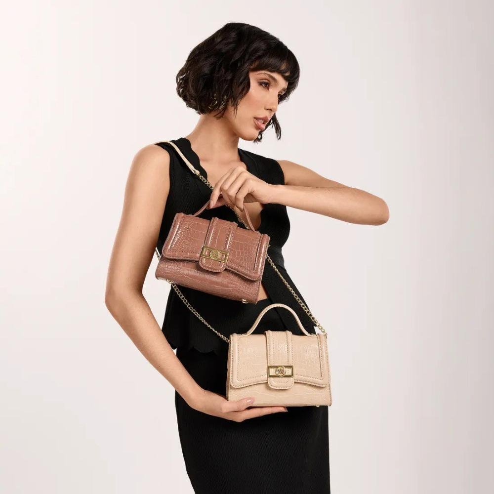 Bolsa Feminina Via Marte Shoulder Bag B2-720-01 Creme Creme 2