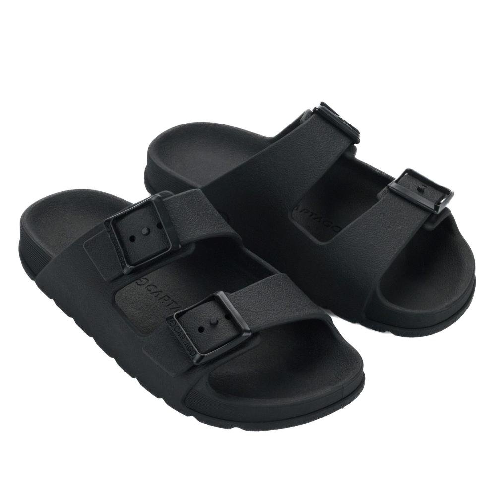 Chinelo Slide Infantil Masculino Cartago Torino 12566 Preto Preto 2