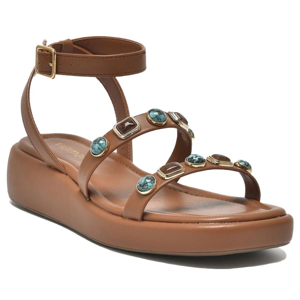 Sandália Papete Feminina Via Marte 267-001 Caramelo Marrom 4