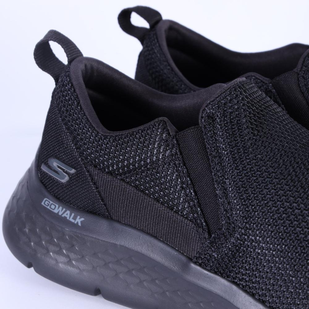 Tênis Masculino Skechers Slip On Go Walk Flex 894343br Preto Preto 7