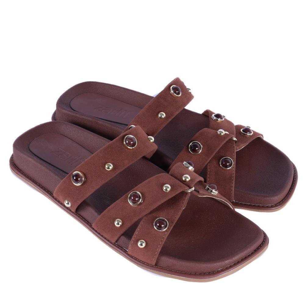 Papete Feminina Zariff Aplicações 0893 Terra Marrom 2