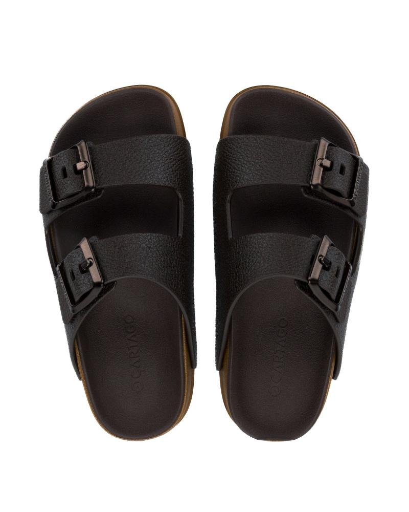 Chinelo Infantil Masculino Cartago Milão Plus Slide 12542 Marrom Preto 3