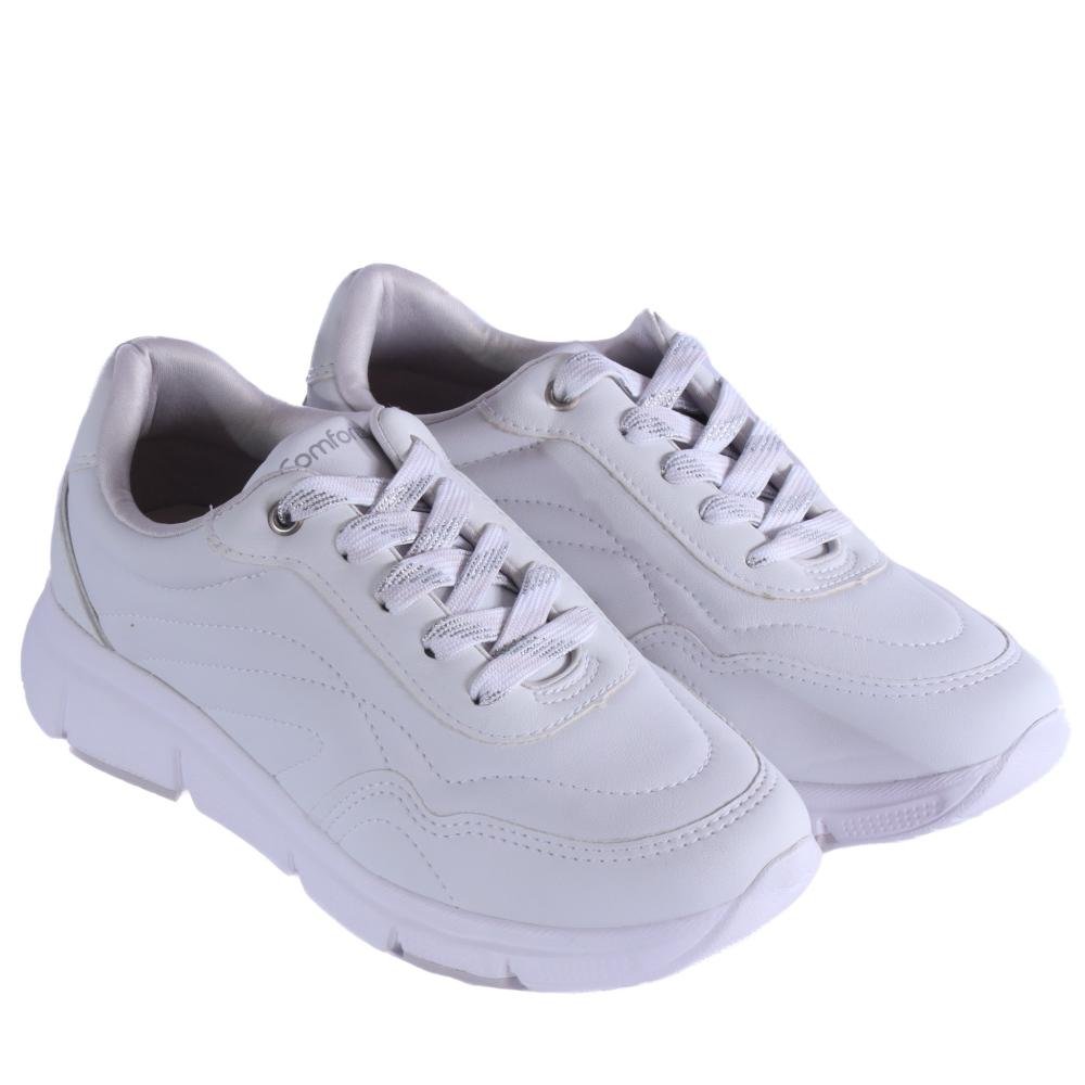 Tênis Feminino Comfortflex 25-90403 Branco Branco 4