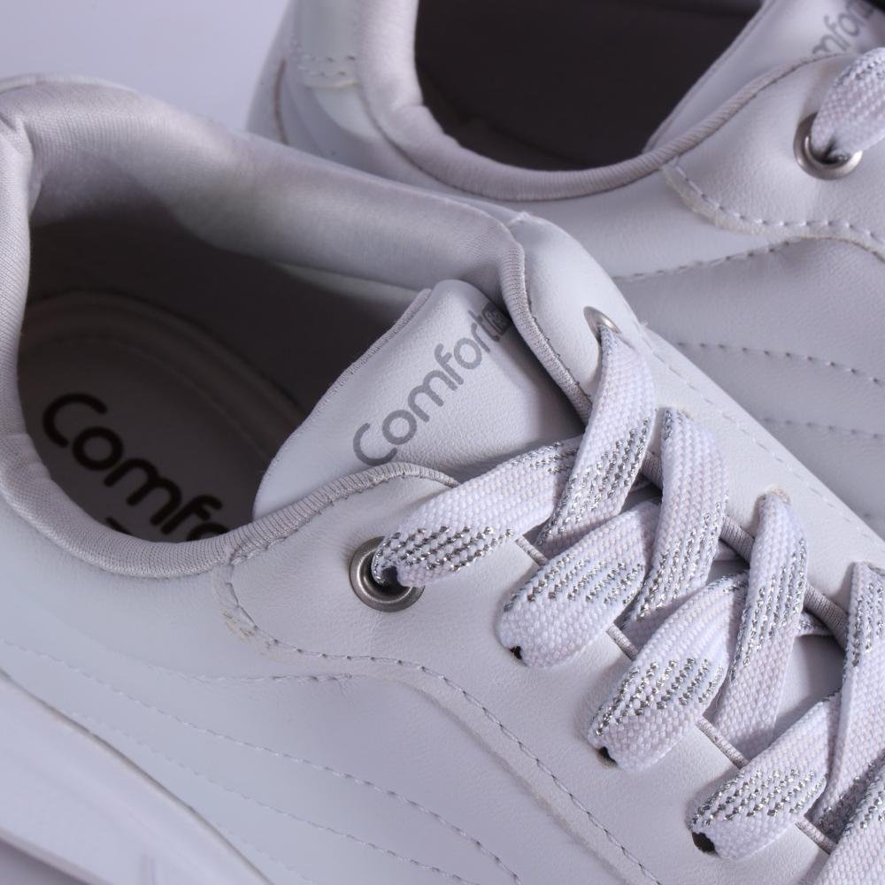 Tênis Feminino Comfortflex 25-90403 Branco Branco 5