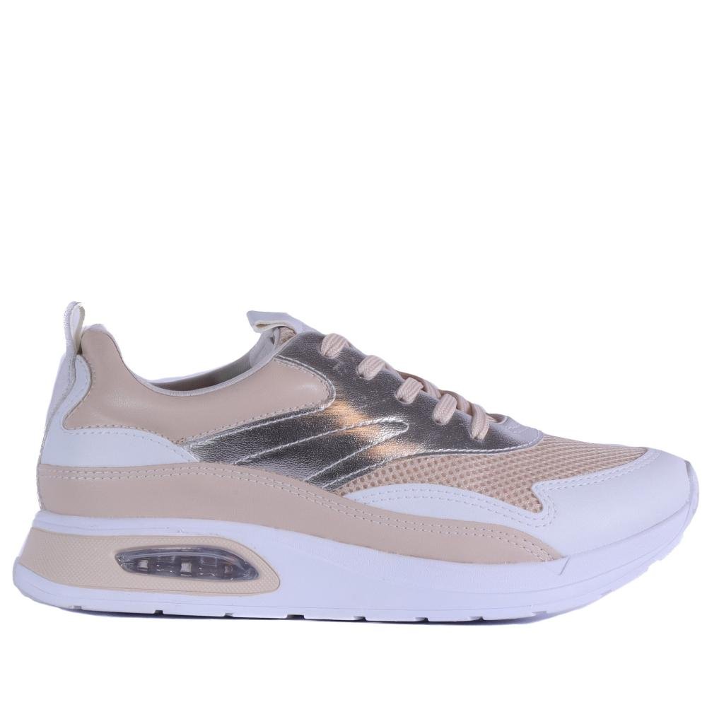 Tênis Comfortflex Feminino Casual 25-48404 Branco/Creme