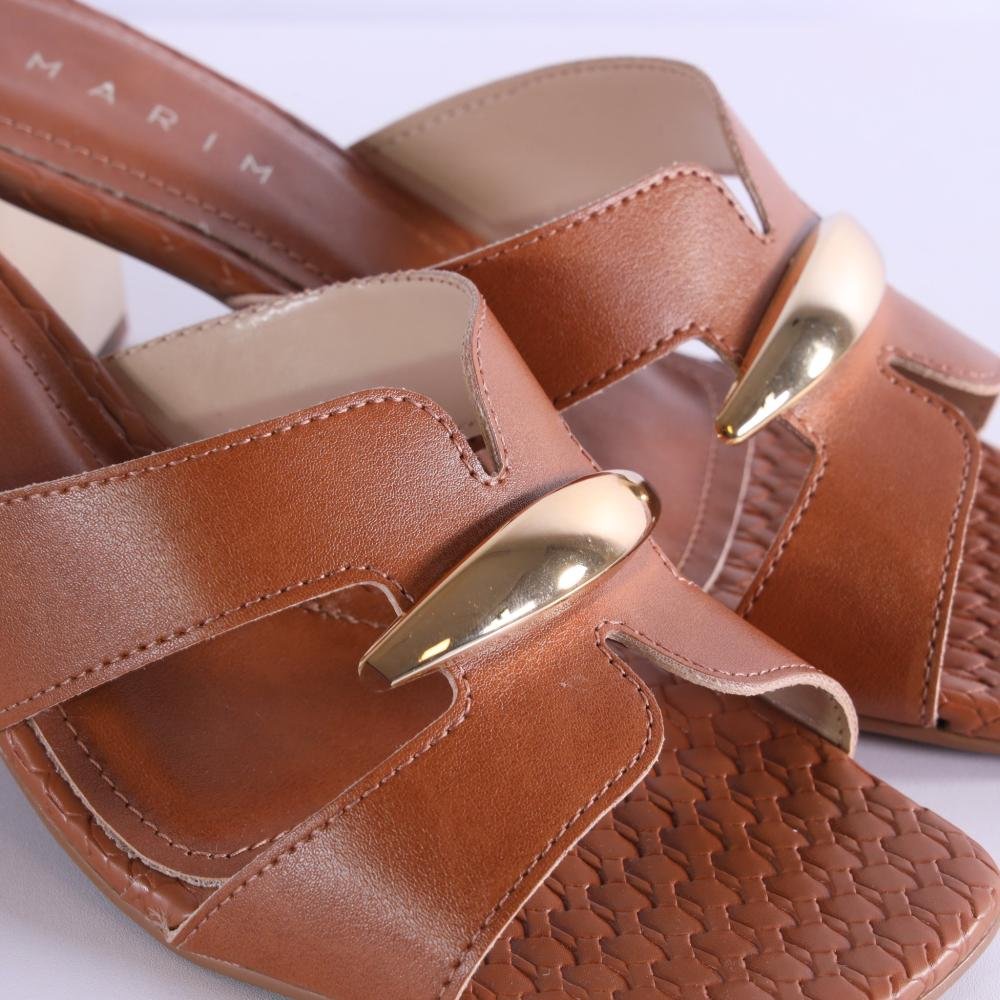 Tamanco Ramarim Feminino Salto Médio 2539201 Toffe Marrom 4