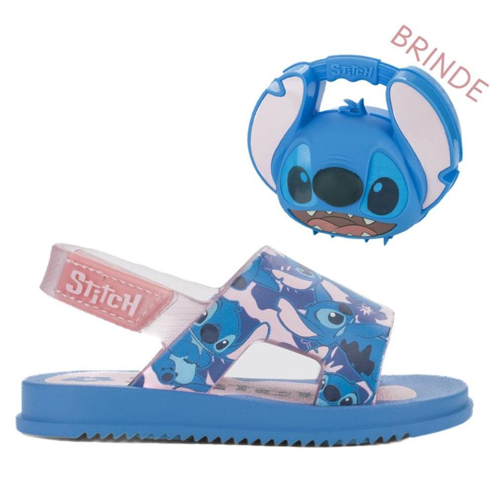 Sandália Infantil Feminina Stitch Grendene Kids 23326 Azul/Rosa Azul/Rosa 11