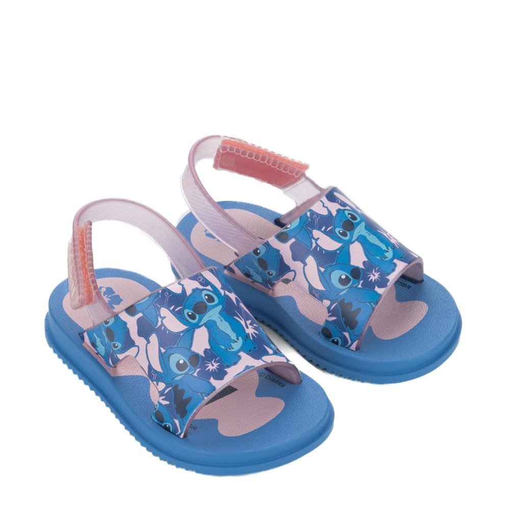 Sandália Infantil Feminina Stitch Grendene Kids 23326 Azul/Rosa Azul/Rosa 4