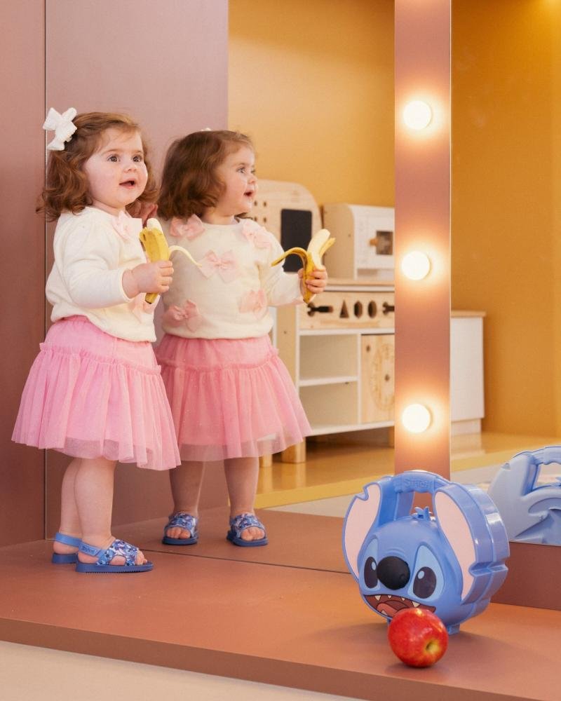 Sandália Infantil Feminina Stitch Grendene Kids 23326 Azul/Rosa Azul/Rosa 8