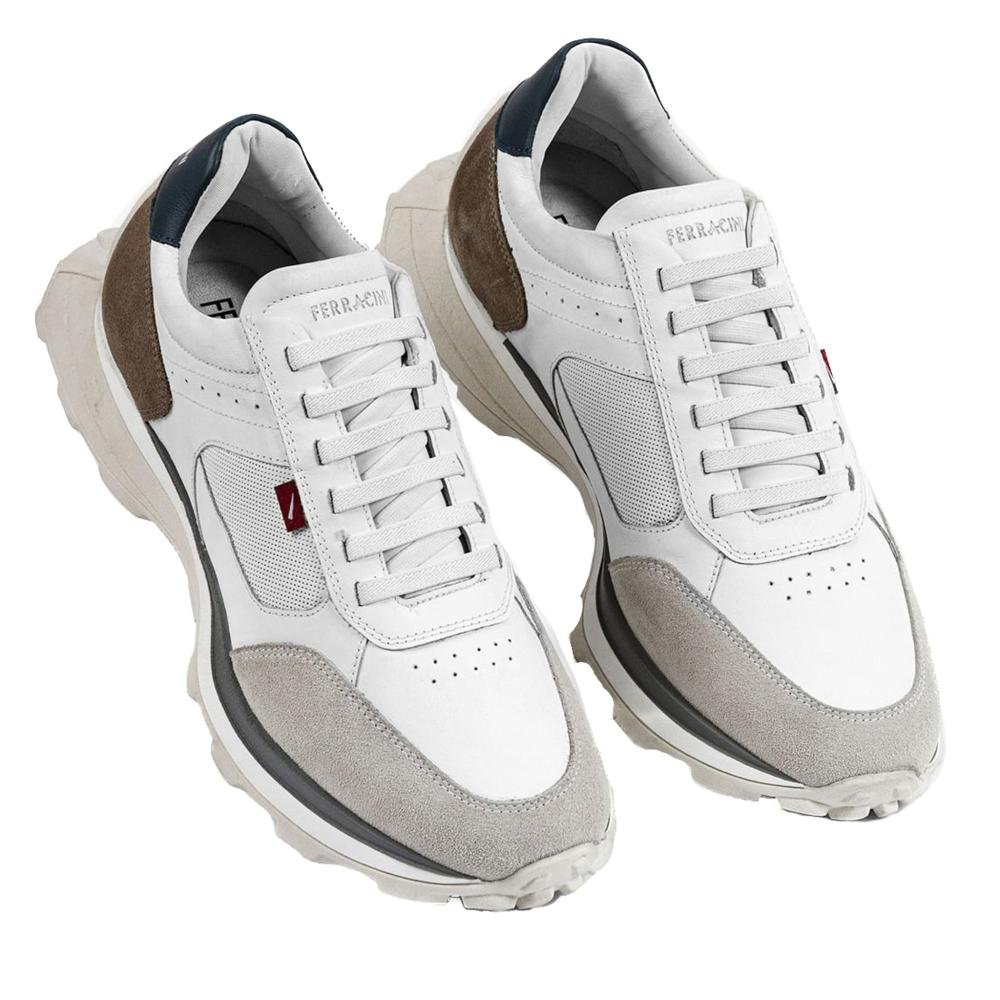 Tênis Masculino Ferracini SNK 9437-718c Branco Branco 2