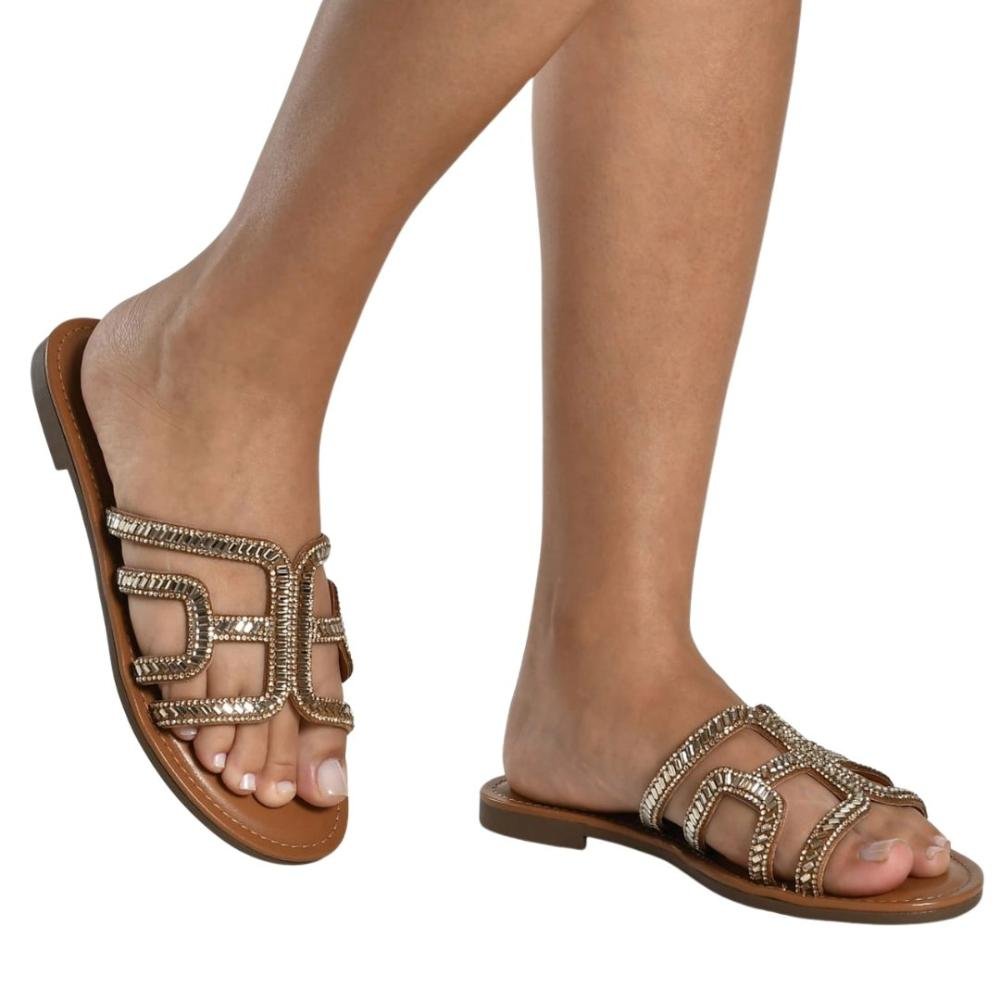 Rasteirinha Via Marte Feminina 308-004 Machiato Marrom 2