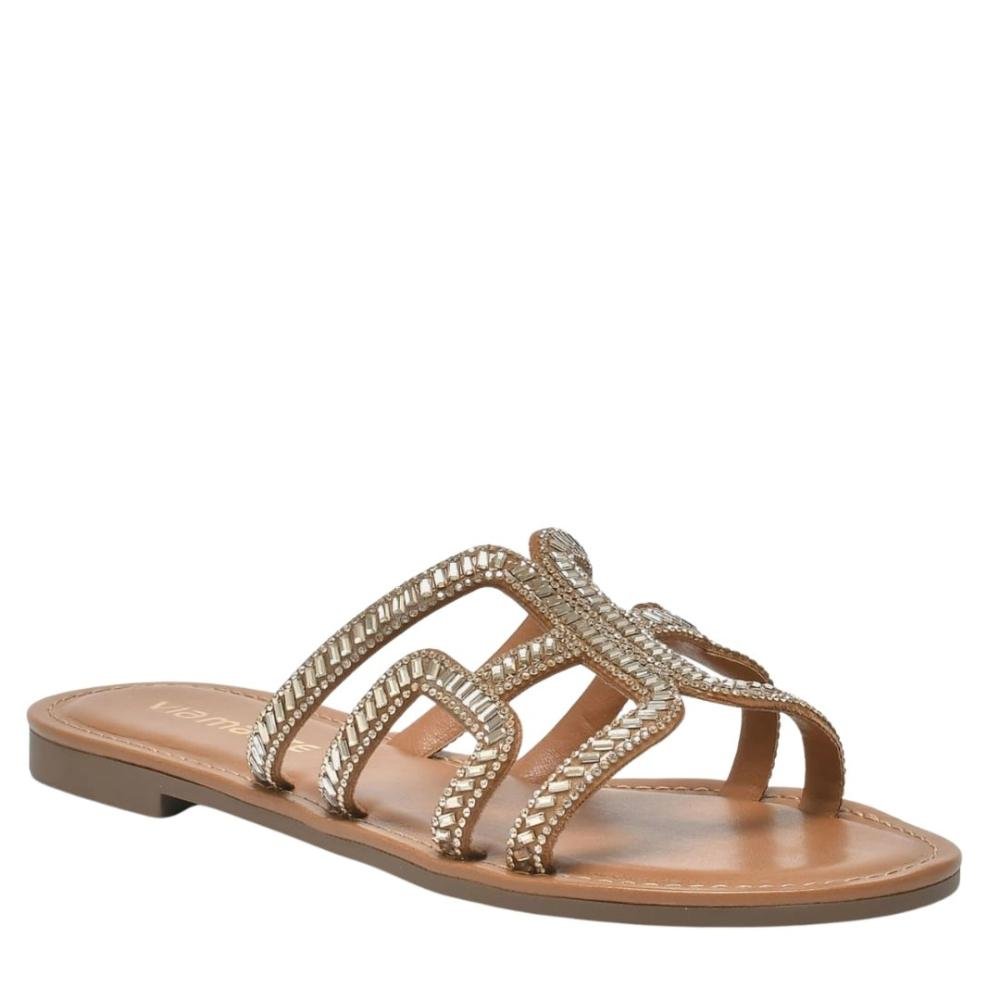 Rasteirinha Via Marte Feminina 308-004 Machiato Marrom 3