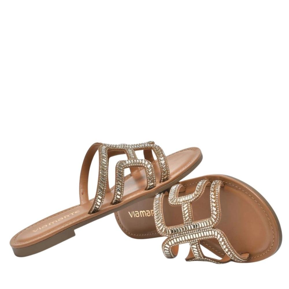 Rasteirinha Via Marte Feminina 308-004 Machiato Marrom 4