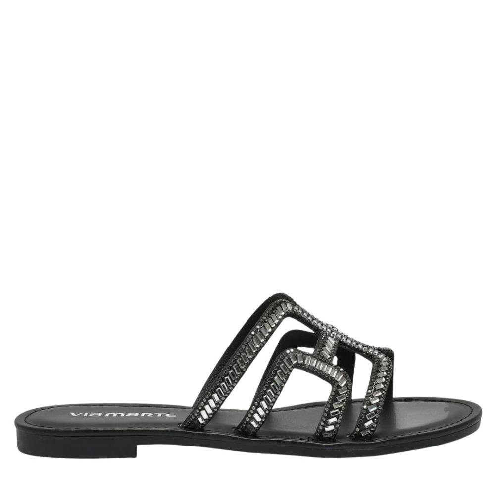 Rasteirinha Via Marte Feminina 308-004 Preta