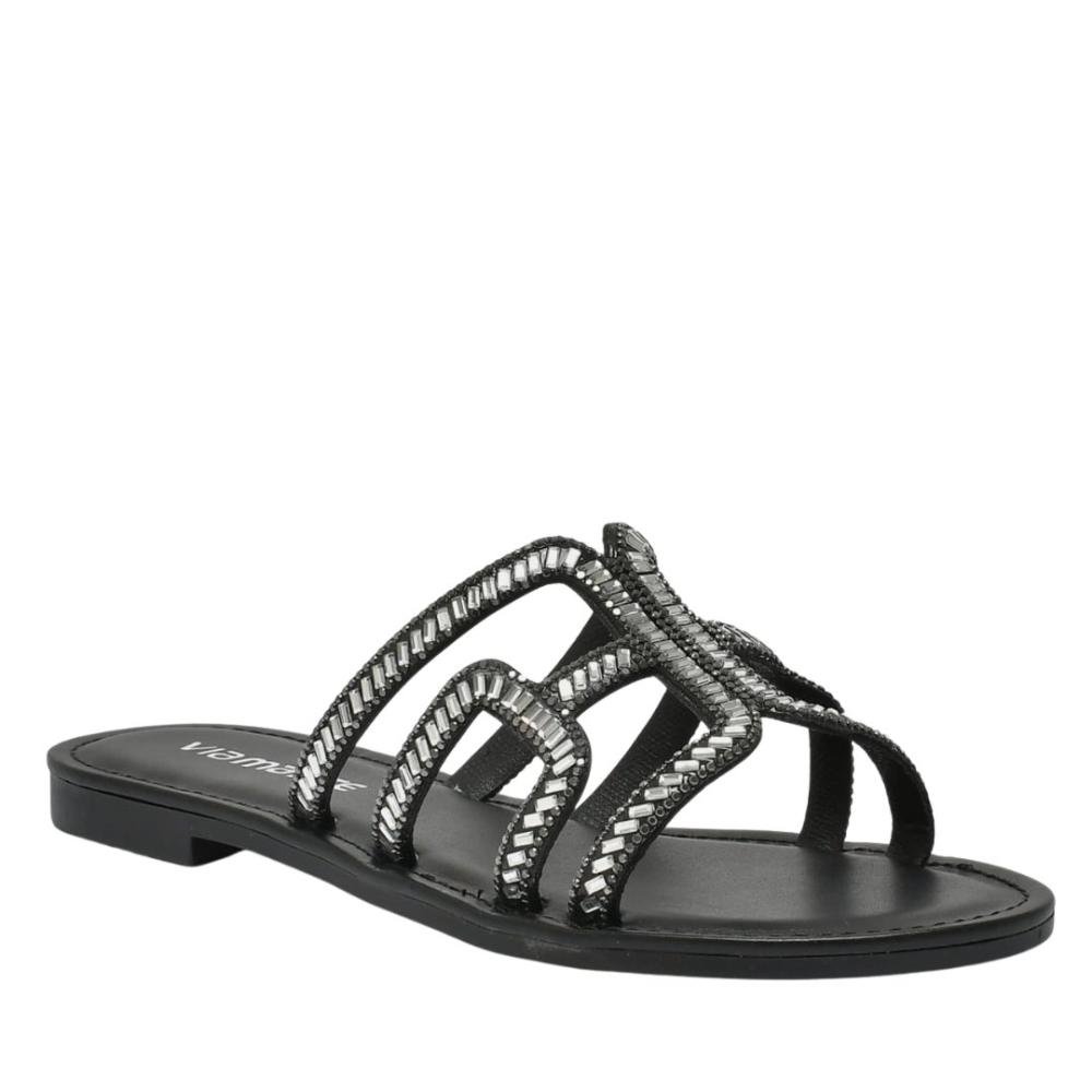 Rasteirinha Via Marte Feminina 308-004 Preta Preto 3