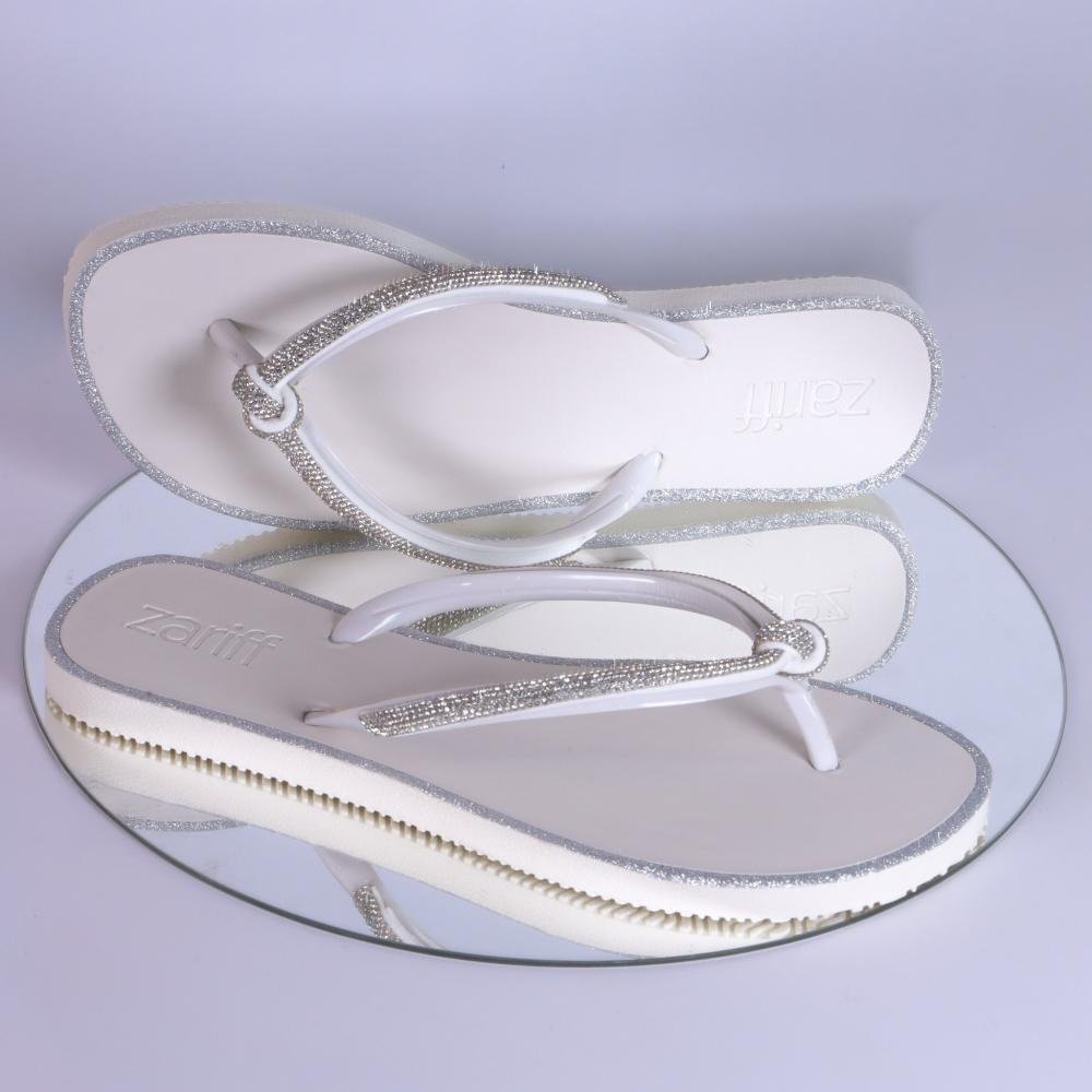 Chinelo Feminino Zariff 2304 Branco Branco 5