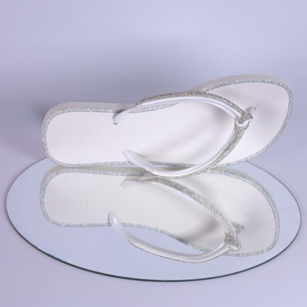 Chinelo Feminino Zariff 2304 Branco Branco 7