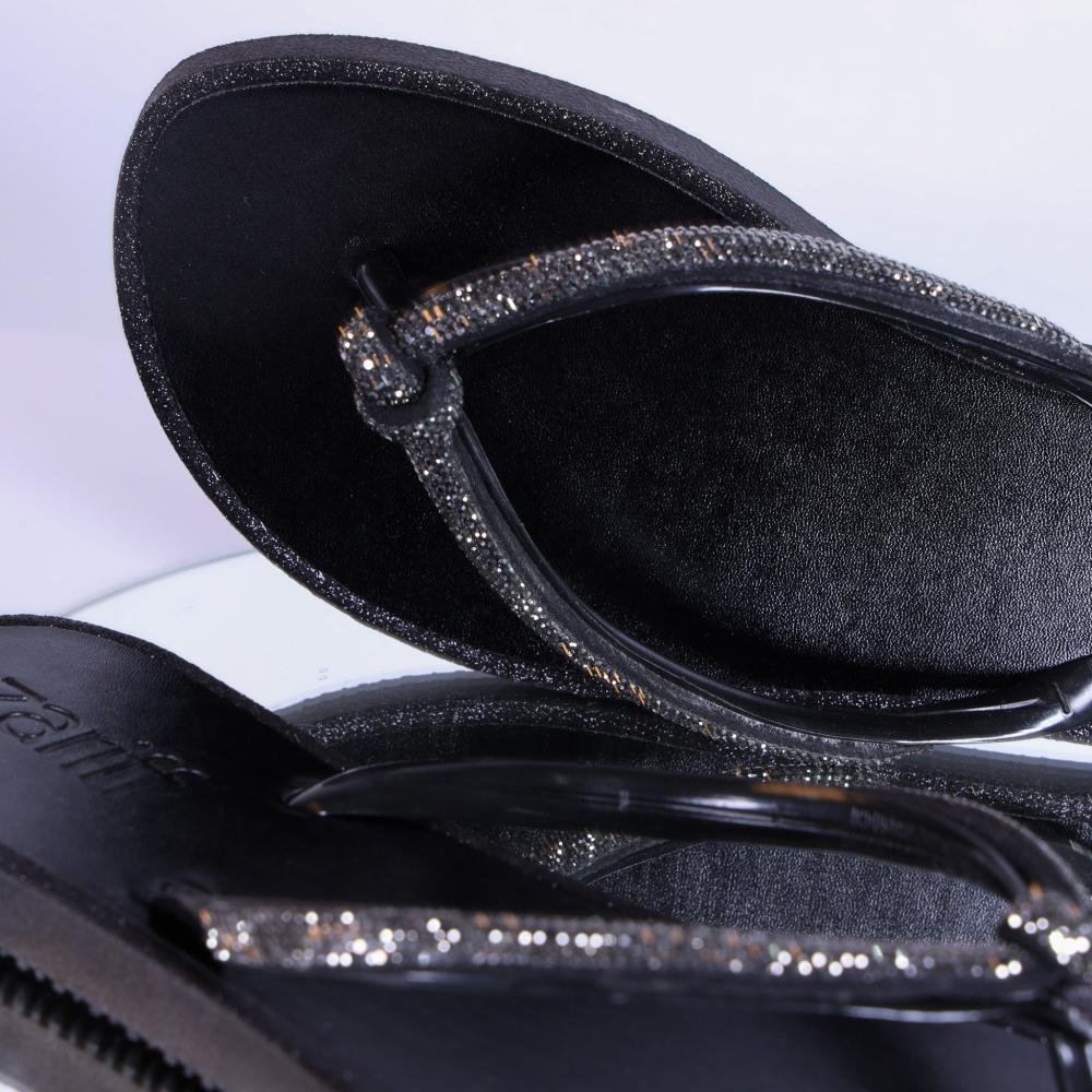 Chinelo Feminino Zariff 2304 Preto Preto 4