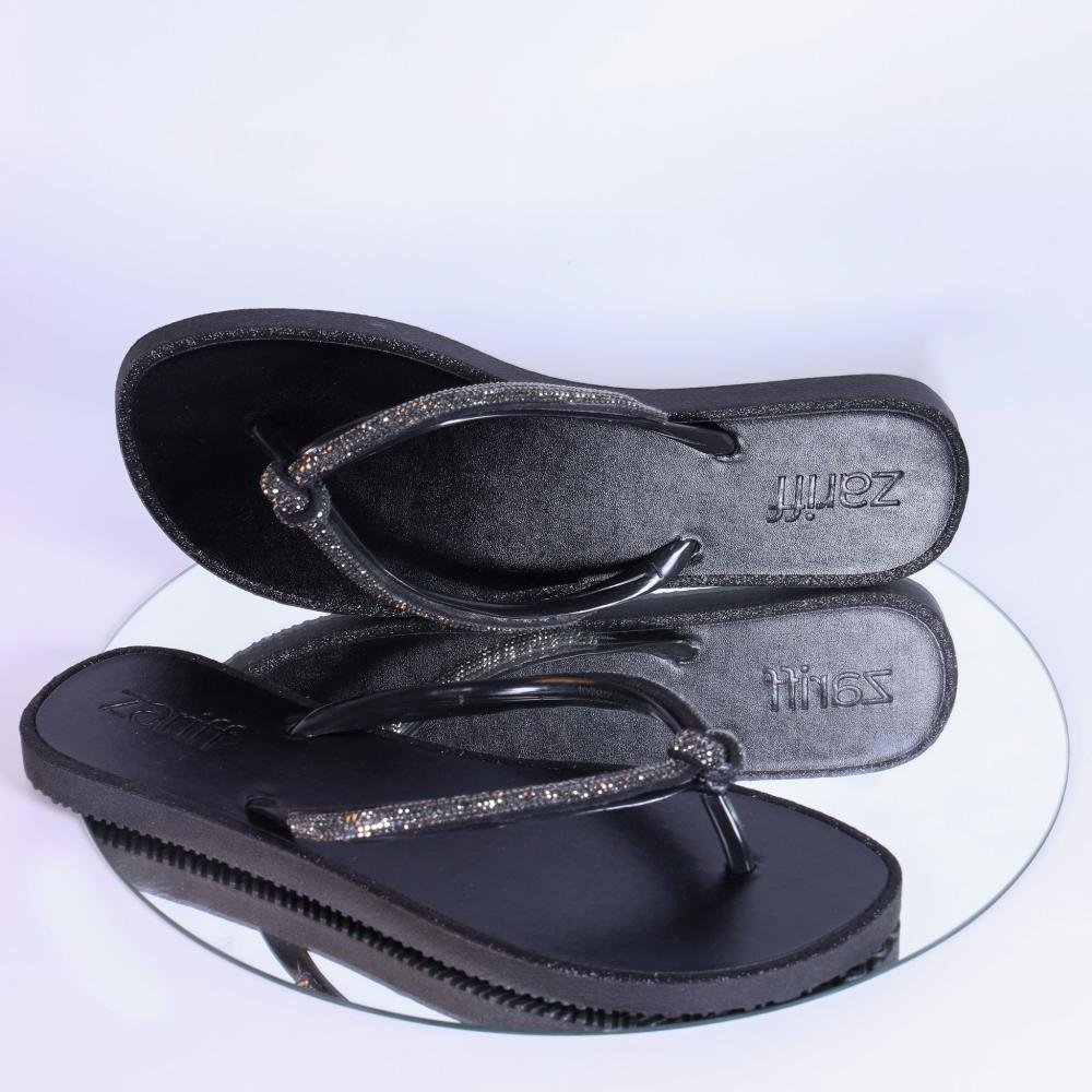 Chinelo Feminino Zariff 2304 Preto Preto 6