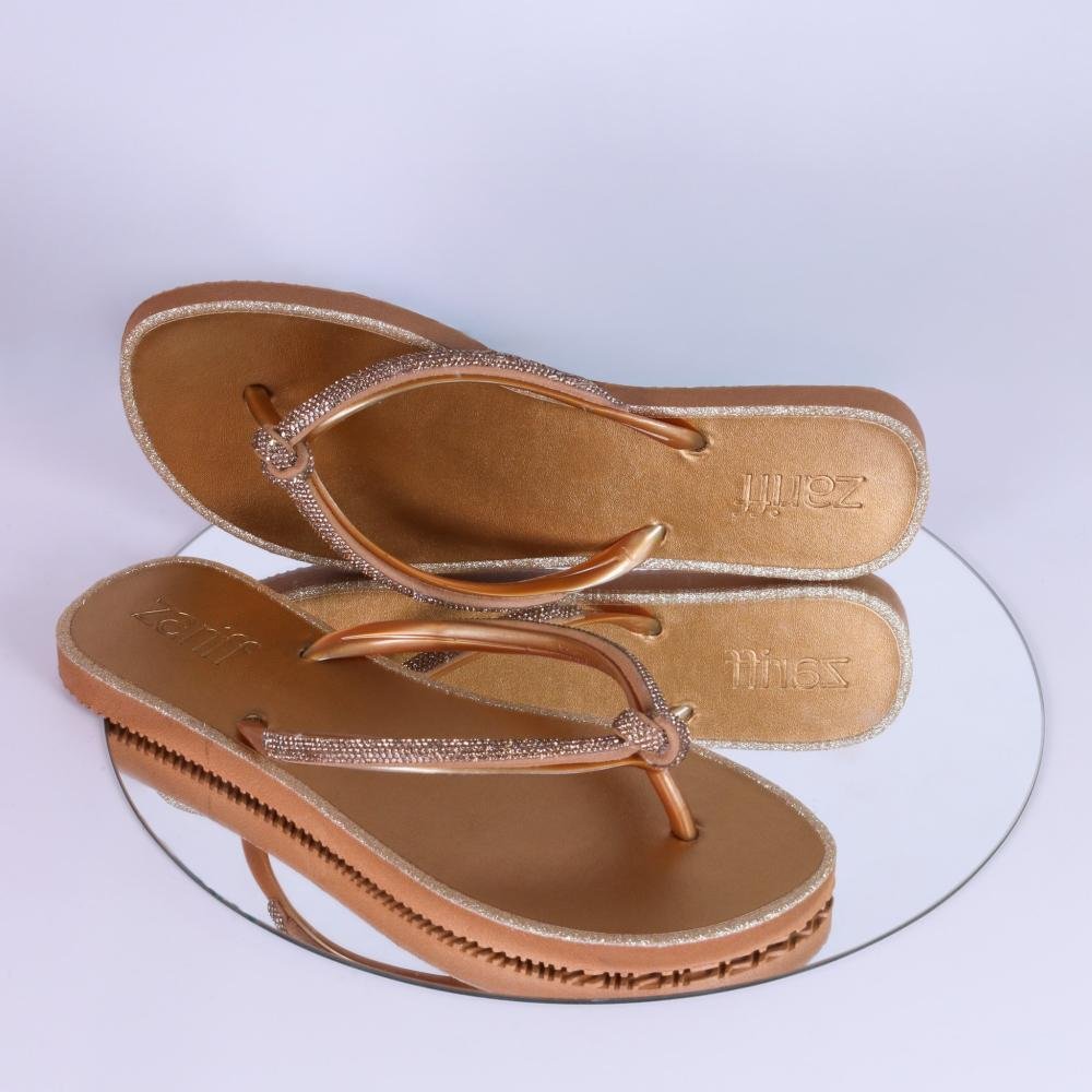 Chinelo Feminino Zariff 2304 Bronze Bronze 4
