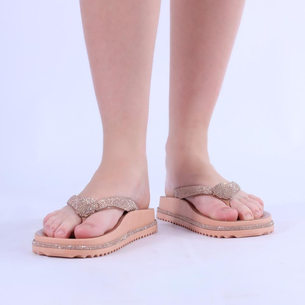 Chinelo Feminino Zariff com Aplicações de Pedrarias Pp855 Cobre Cobre 3