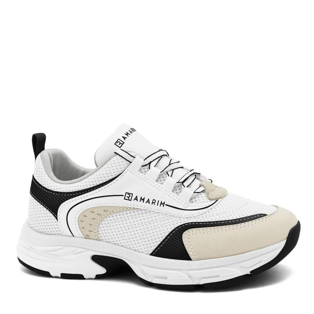 Tênis Ramarim Feminino Chunky 25-78202 Creme/Preto
