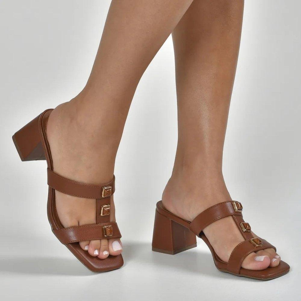 Tamanco Via Marte Feminino 171-026 Marrom Marrom 2