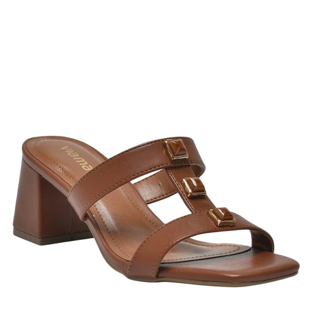 Tamanco Via Marte Feminino 171-026 Marrom Marrom 3