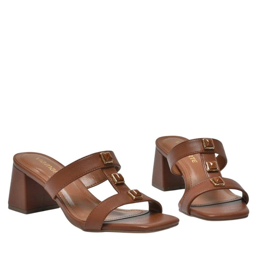 Tamanco Via Marte Feminino 171-026 Marrom Marrom 4