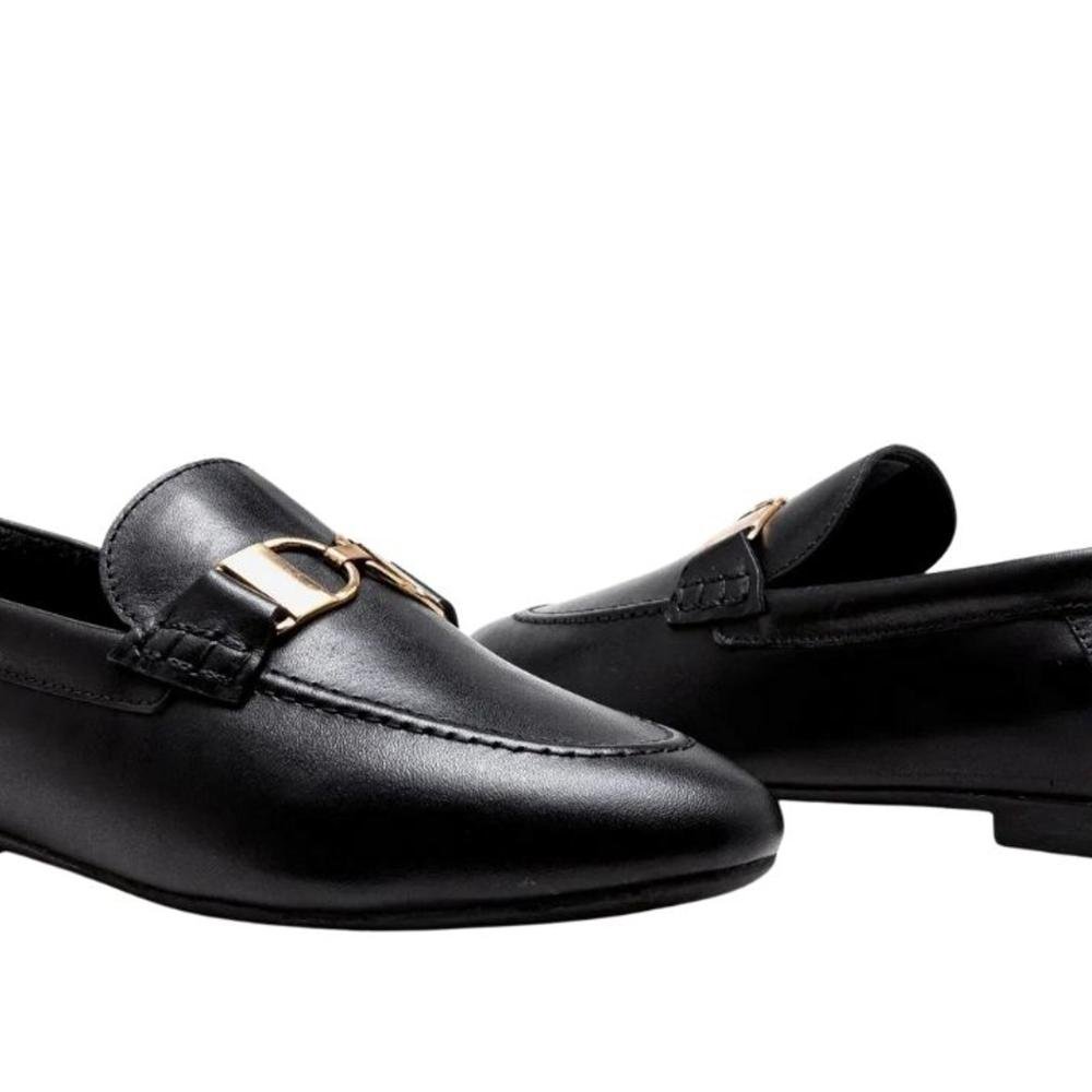 Sapato Loafer Feminino Democrata 645101 Preto Preto 3