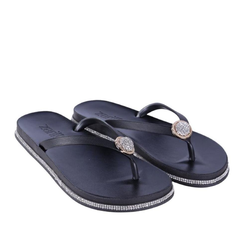 Chinelo Feminino Zariff Pr161 Preto Preto 2