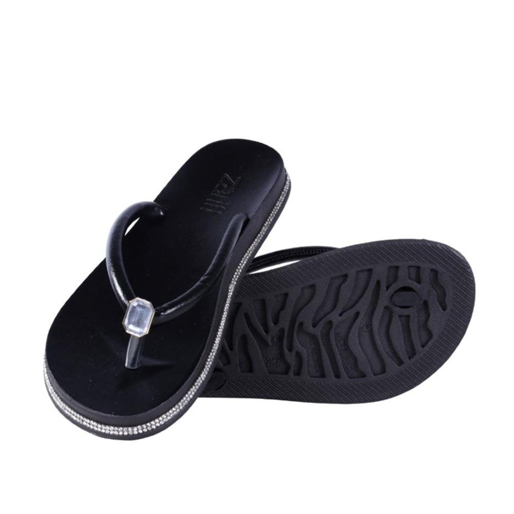Chinelo Feminino Zariff Pr162 Preto Preto 5