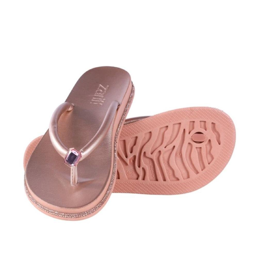 Chinelo Feminino Zariff Pr162 Cobre Rosa 4