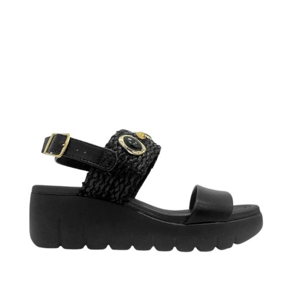 Sandália Anabela Moleca 5536,110 Preto