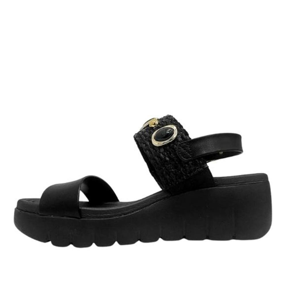 Sandália Anabela Moleca 5536,110 Preto Preto 2