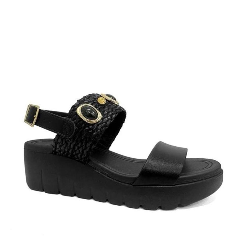 Sandália Anabela Moleca 5536,110 Preto Preto 3