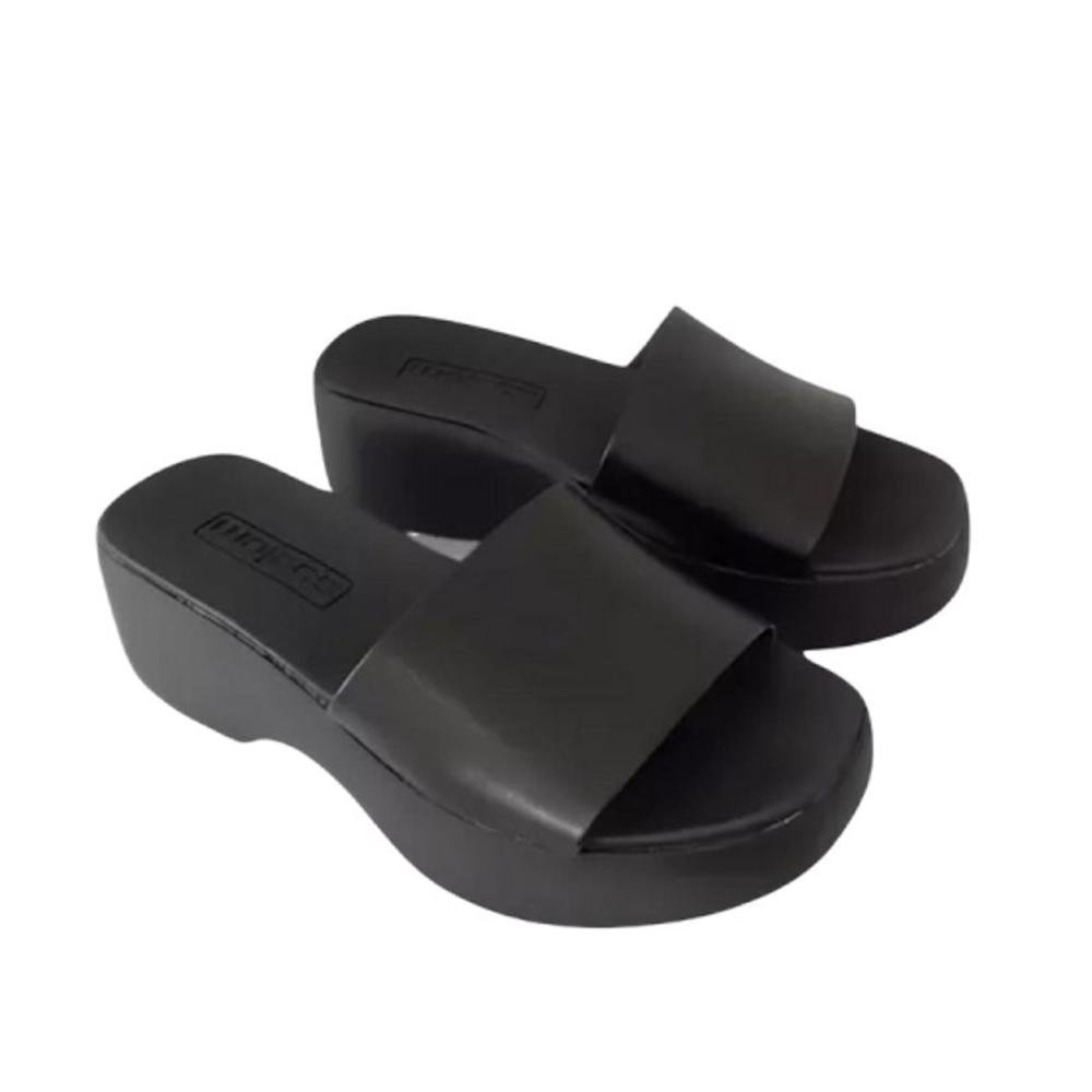 Tamanco Flatform Feminino Moleca 5503,100 Preto Preto 3