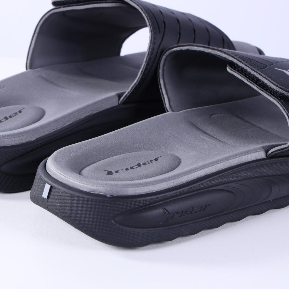 Chinelo Masculino Rider Slide Grendene 12529 Preto/Cinza Preto 4