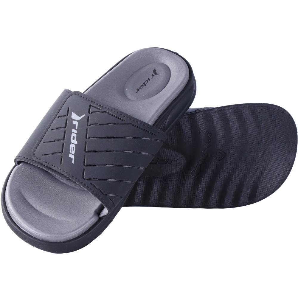 Chinelo Masculino Rider Slide Grendene 12529 Preto/Cinza Preto 6