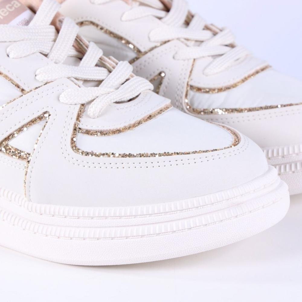 Tênis Feminino Moleca Casual 5816,108 Branco Off Branco 5