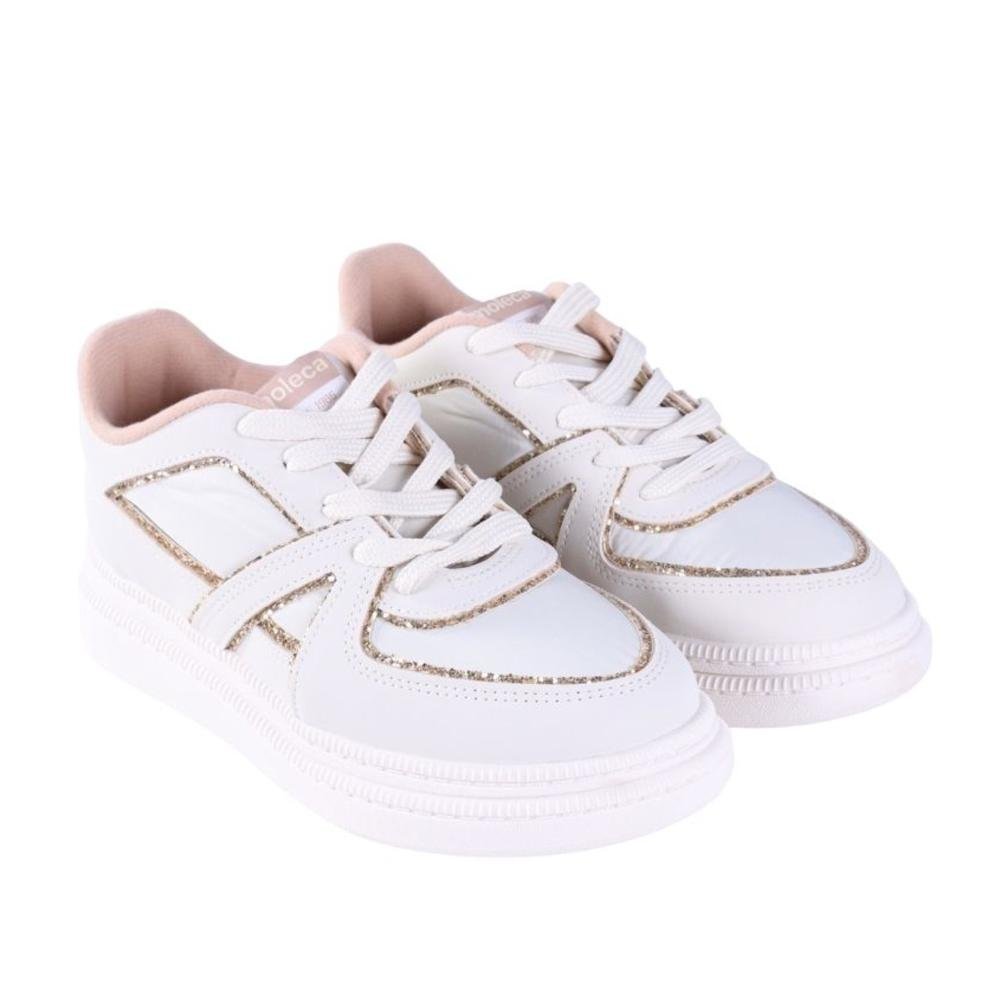 Tênis Feminino Moleca Casual 5816,108 Branco Off Branco 3