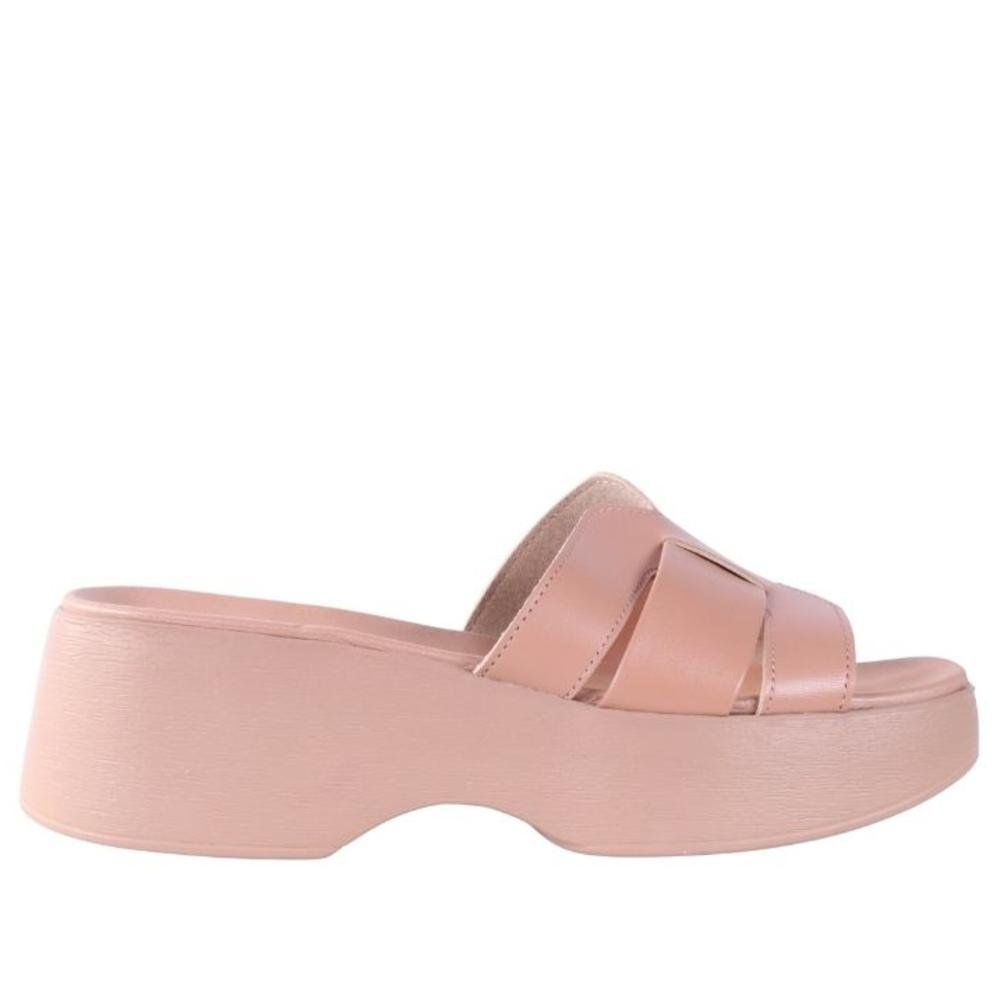 Tamanco Anabela Feminino Moleca 5503,119 Nude