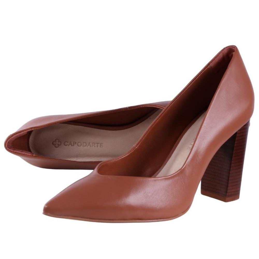 Scarpin Feminino Capodarte 4019358 Camel Marrom 4
