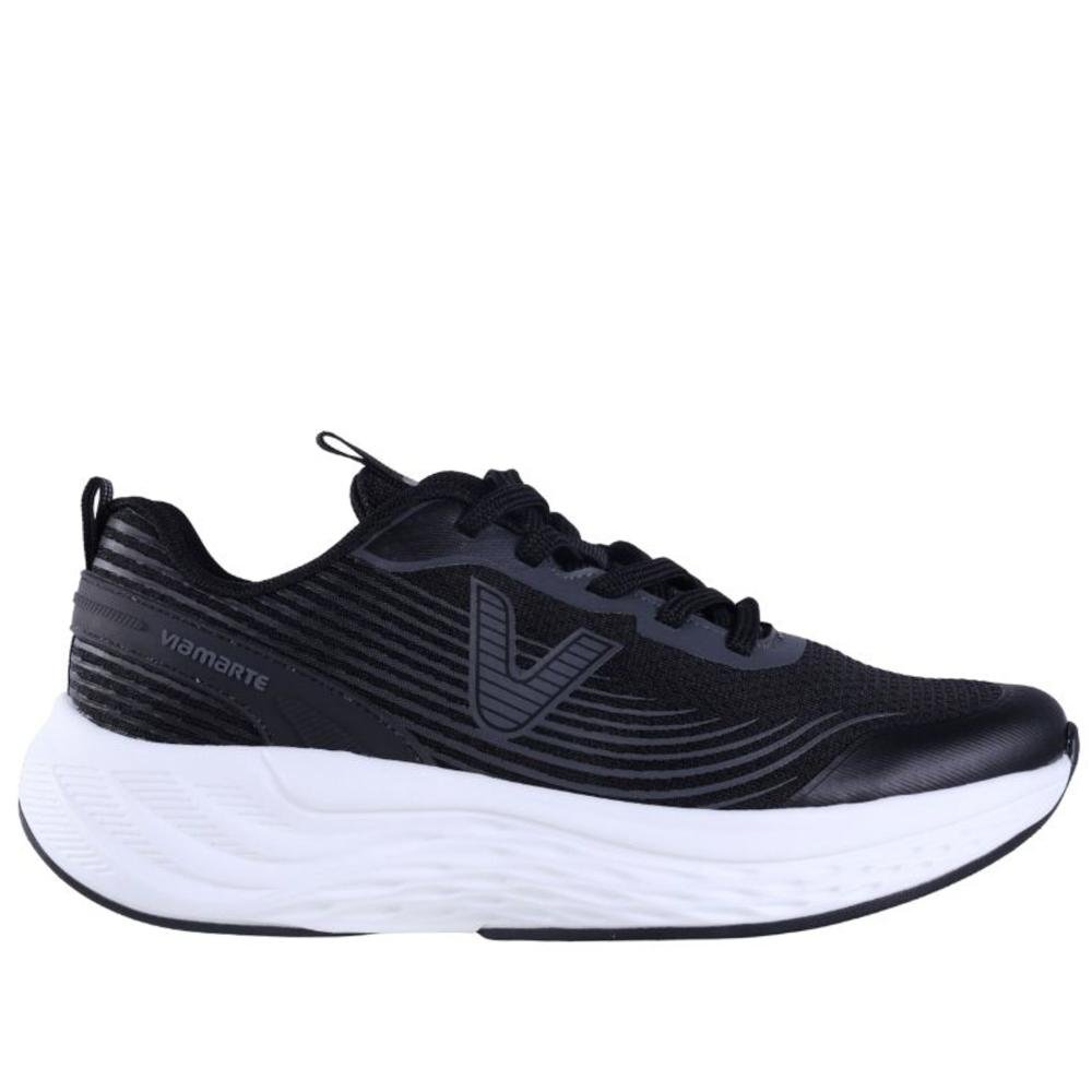 Tênis Running Via Marte Feminino 324-001 Preto Cinza 2